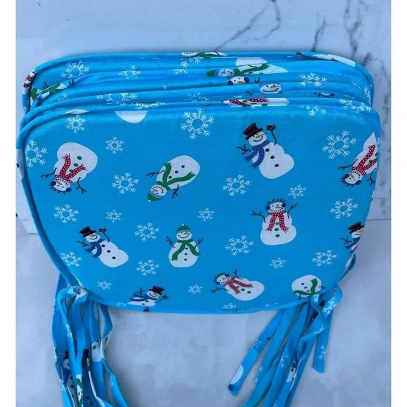 Chair Folded Pillows Kids Adjustable Drawstring Christmas Prints Blue Sz 13x14 - Picture 3 of 10